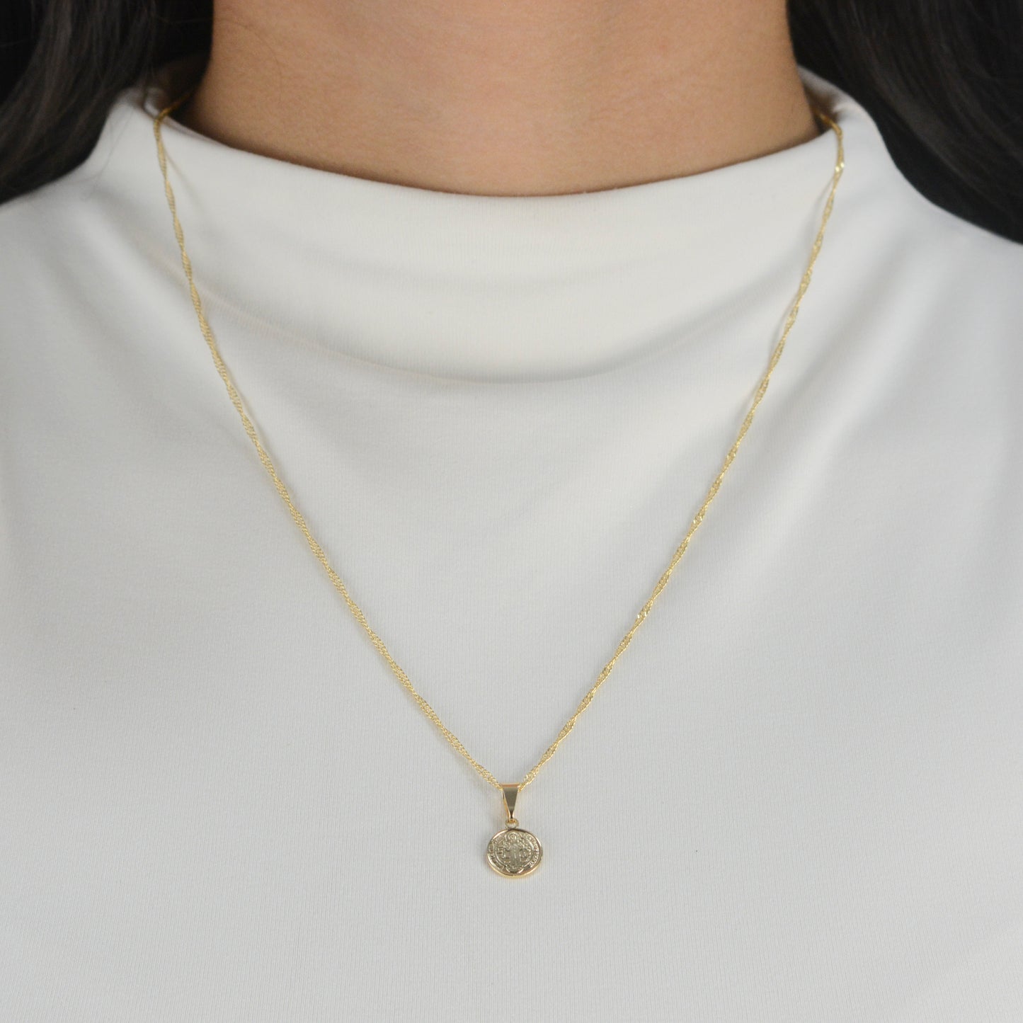 COMBO CADENA SINGAPUR + DIJE SAN BENITO